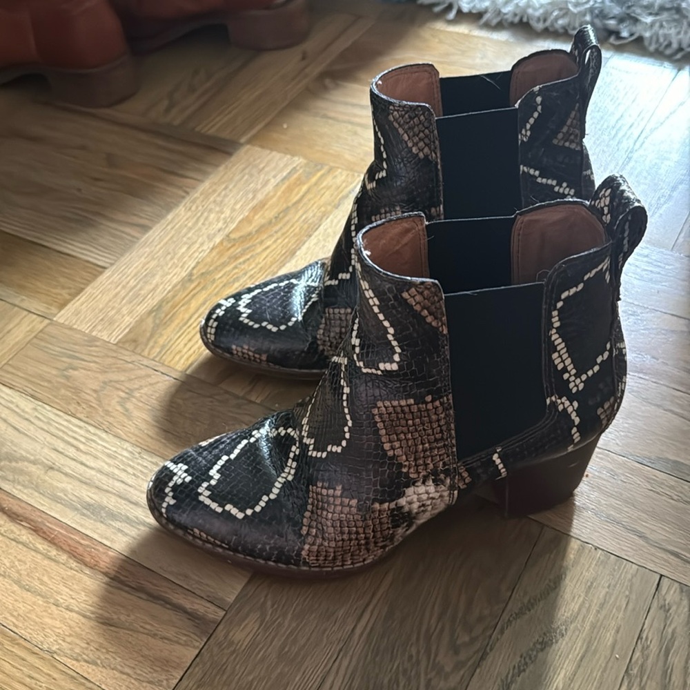 Madewell snakeskin ankle boots